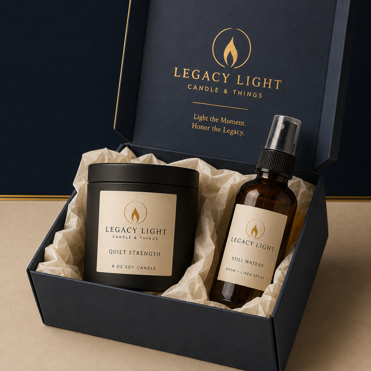 Legacy Light Candle + Room Spray Gift Set